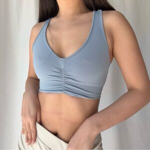 Aleur Light Blue Active Crop Top